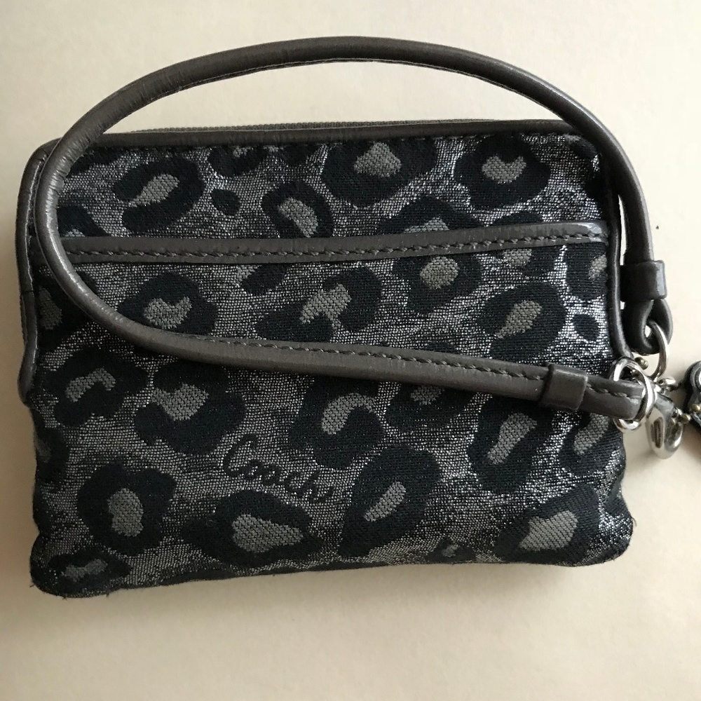 Authentic Coach Cheetah Wristlet